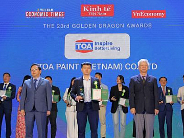 TOA PAINT VIETNAM WINS GOLDEN DRAGON AWARD FOR SECOND YEAR IN SUCCESSION